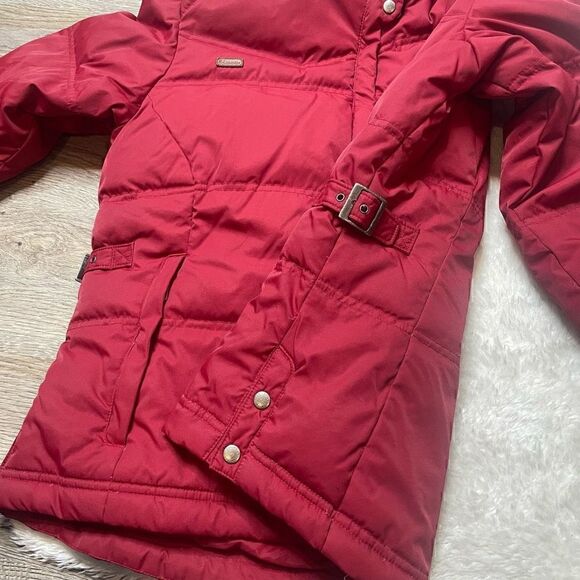 Columbia XCO Down Feather Puffer Jacket Red Winter Quilted Size Small - Picture 6 of 14